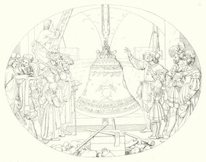Illustrasjon for Schillers Lied von der Glocke, eller The Song Of The Bell (gravering) av Friedrich August Moritz Retzsch