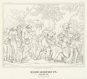 Kong Henrik IV, del II, akt III, scene 2 (gravering) av Friedrich August Moritz Retzsch