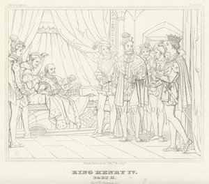 Kong Henrik IV, del II, akt IV, scene 4 (gravering) av Friedrich August Moritz Retzsch