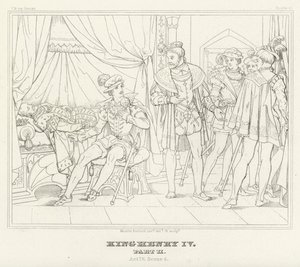 Kong Henrik IV, del II, akt IV, scene 4 (gravering) av Friedrich August Moritz Retzsch
