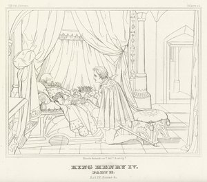 Kong Henrik IV, del II, akt IV, scene 4 (gravering) av Friedrich August Moritz Retzsch