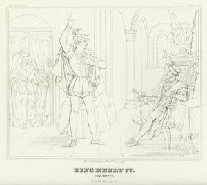 Kong Henrik IV, del I, akt III, scene 3 (gravering) av Friedrich August Moritz Retzsch