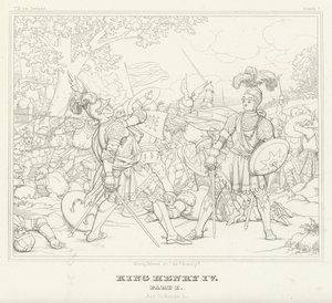 Kong Henrik IV, del I, akt V, scene 4 (gravering) av Friedrich August Moritz Retzsch