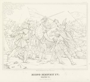Kong Henrik IV, del I, akt V, scene 4 (gravering) av Friedrich August Moritz Retzsch