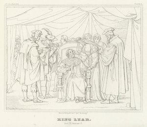 King Lear, akt IV, scene 7 (gravering) av Friedrich August Moritz Retzsch
