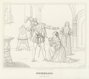 Othello, akt IV, scene 2 (gravering) av Friedrich August Moritz Retzsch
