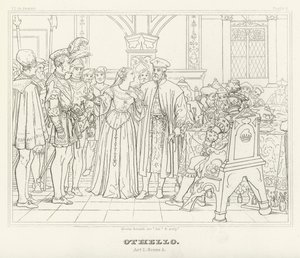 Othello, 1. akt, scene 3 (gravering) av Friedrich August Moritz Retzsch