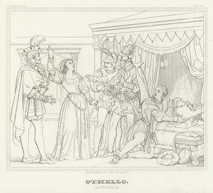 Othello, akt V, scene 2 (gravering) av Friedrich August Moritz Retzsch