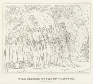 The Merry Wives of Windsor, Act V, Scene 4 (gravering) av Friedrich August Moritz Retzsch