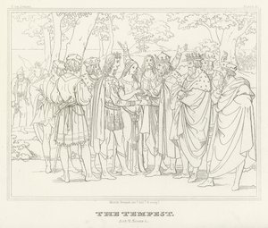 The Tempest, Act V, Scene 1 (gravering) av Friedrich August Moritz Retzsch