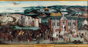 Intervju av Francois I og Henry VIII på camp du cloth d