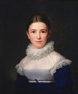 dortrait av Lina Groger, fosterdatteren til kunstneren, 1815