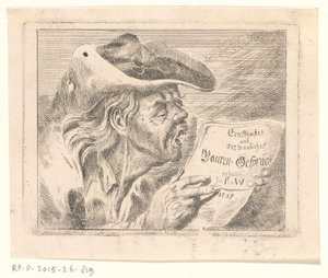 Byste av en gammel bonde med en brosjyre i hendene av Friedrich Christian Gottlieb Geyser (possibly)