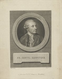 Portrett av Friedrich Gottlieb Klopstock 1724-1803, ca. 1790. av Friedrich Christian Gottlieb Geyser