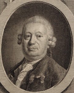 Portrett av komponisten Johann Heinrich Rolle 1716-1785, 1780. av Friedrich Christian Gottlieb Geyser