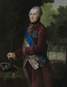 Portrett av Peter von Biron 1724-1800, hertug av Courland og Semigallia, 1781