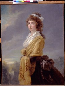 Portrett av Comtesse Elisabeth von Thun Hohenstein (1764-1806) - Maleri av Heinrich Friedrich Fueger (1751-1818), huile sur toile