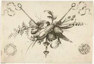 Festival med blomster, bladeren og vruchten Annen ny festong av blomster og frukt (serietittel) av Friedrich Jacob Morisson