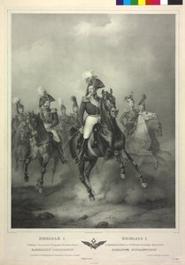 Rytterportrett av Nikolaus I (litografi) av Friedrich Jentzen
