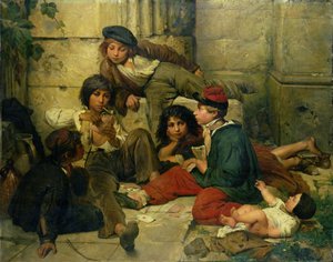 Children of the Streets of Paris, 1852 av Friedrich Karl Hausmann