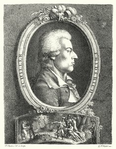 Friedrich Schiller , tysk poet, dramatiker og filosof (gravering) av Friedrich Kirschner