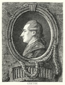 Johann Wolfgang von Goethe , tysk poet, romanforfatter og dramatiker (gravering) av Friedrich Kirschner
