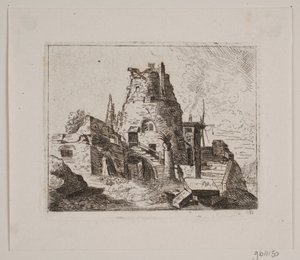 Ruin med tårn av Friedrich Münter