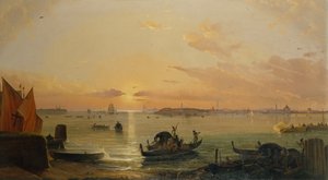 Venezia sett fra Lido (olje)