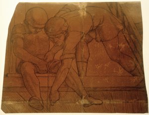 Peter von Amiens utnevner Gottfried von Bouillon til å lede den kristne hæren av Friedrich Overbeck