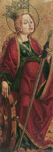 St. Catherine (inne) og St. Stephen? (utenfor) av Friedrich Pacher (Umkreis)