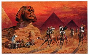 Sphinx of Giza, ca. 1900 (trykk) av Friedrich Perlberg