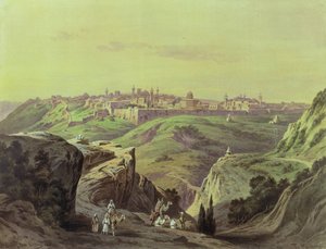 Utsikt over Jerusalem av Friedrich Perlberg