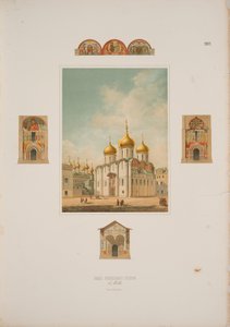 Dormition-katedralen i Kreml i Moskva, 1850 av Friedrich Richter