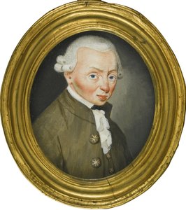 Portrett av Immanuel Kant 1724-1804, 1765 av Friedrich Wilhelm Springer