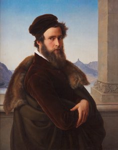 Den skjeggete mannen Jacob Becker, kalt Becker von Worms, 1832.