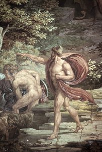 Flukt fra hulen til den blindede polyfemus, scener fra Odysseen