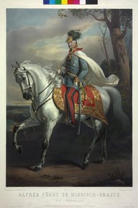 Alfred prins av Windisch-Graetz keiserlig og kongelig feltmarskalk av Friedrich von Amerling