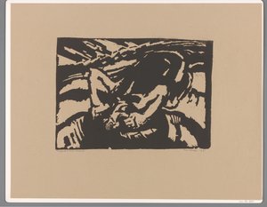 Knælende mann av Frits van den Berghe (signed by artist)