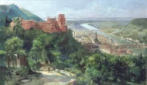 Utsikt over Heidelberg, ca. 1910 av Fritz Genutat