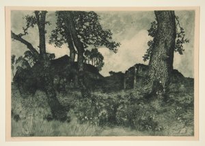 Gammelt gårdshus (Altes Geheft) av Fritz Overbeck