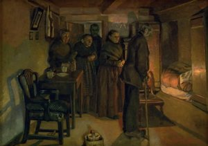 Ved et dødsleie av Fritz Syberg