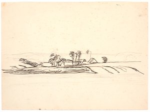 Landskap med gård av Fritz Syberg