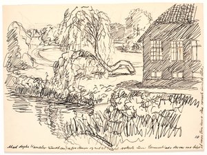 Med dype kanaler rundt... av Fritz Syberg