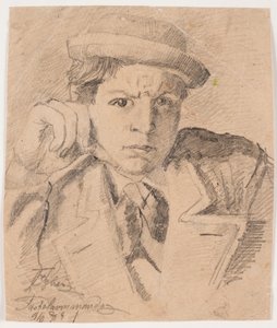 Selvportrett av Fritz Syberg
