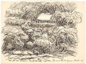 Utover den mellom buskene... av Fritz Syberg