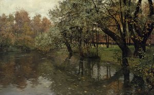 Autumn day by the Akerselva av Fritz Thaulow