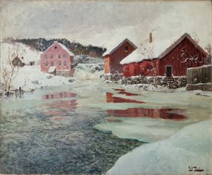 Fra Akers elv av Fritz Thaulow