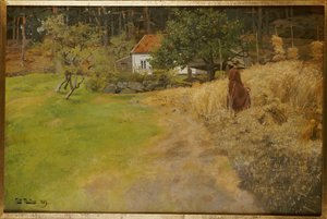Haymaking, Stord, 1889 av Frits Thaulow