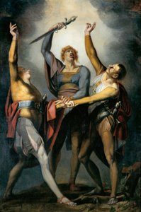 De tre konfødererte i eden på Rütli, 1779-1781. av Füssli