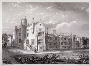 Utsikt over Lambeth Palace, London, c1830 av GF Bragg